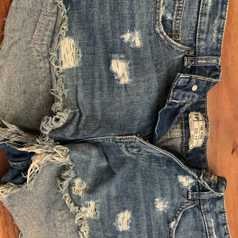 Free People denim shorts